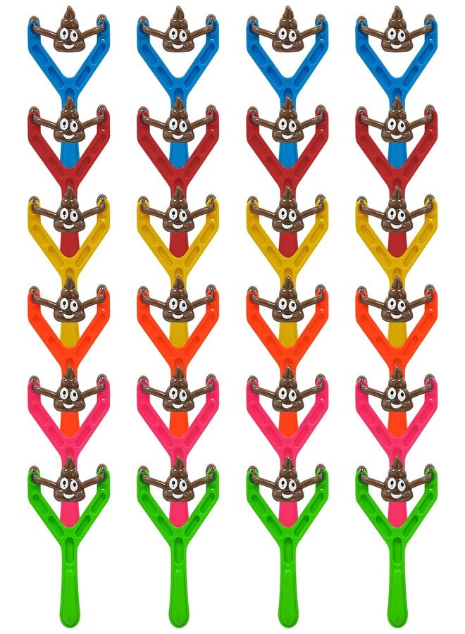 M.best 48pcs Poop Slingshot Flying Toys Bulk, Sticky Rubber Flying Shooting Game Toy,Novelty Party Favors Funny Gifts for Kids Easter Christmas Birthday Goodie Bag Stuffers - Image 1